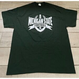 Michigan State‎ Spartans Football Shirt Adult Large Crew Neck